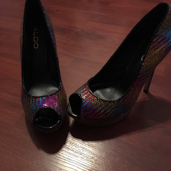 Aldo Multi-Colored Sequin Heels - NWT - Picture 3 of 5
